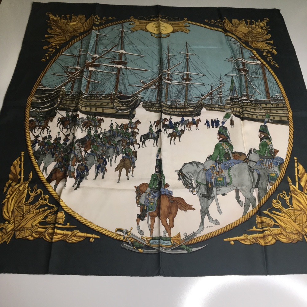 HERMÈS Philippe Ledoux Paris Napoleon 1984 Scarf